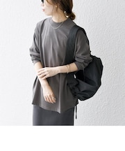 SHIPS any:〈洗濯機可能〉マルチ ロングスリーブ ワイド TEE
