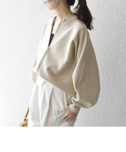 《一部追加予約》【WEB限定】SHIPS any:〈手洗い可能〉ドルマン ジップ ブルゾン カーディガン