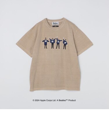 【WEB限定】SHIPS: THE BEATLES ヴィンテージライク エンブロイダリー Tシャツ