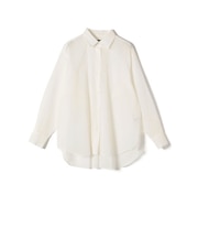 SHIPS Primary Navy Label:〈手洗い可能〉コットン オーガンジー レギュラー シャツ