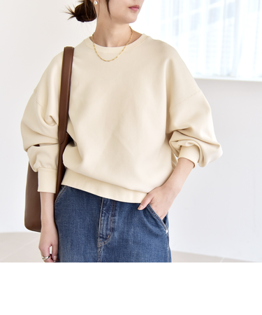 quaranciel:〈洗濯機可能〉ポンチ ベーシック コンパクト スウェット