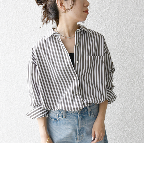 《一部追加予約》SHIPS any:〈洗濯機可能〉REPREVE レギュラーカラー ルーズ ポケット シャツ