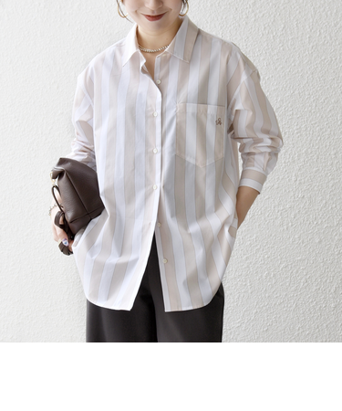 《一部追加予約》SHIPS any:〈洗濯機可能〉REPREVE レギュラーカラー ルーズ ポケット シャツ