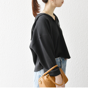 SHIPS any:〈手洗い可能〉サカリバ フード ショート プルオーバー