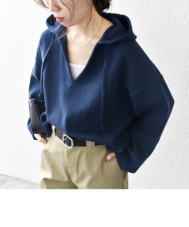 SHIPS any:〈手洗い可能〉サカリバ フード ショート プルオーバー