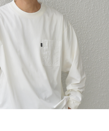 【WEB限定】SHIPS any: 〈撥水加工〉Teflon EcoElite(TM) ナイロンポケット Tシャツ (ロンT)◇