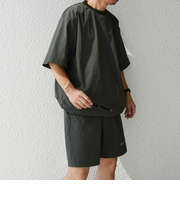 【WEB限定】SHIPS any:〈洗濯機可能〉ワッシャーナイロン スピンドル Tシャツ＋イージーショーツ セットアップ◆