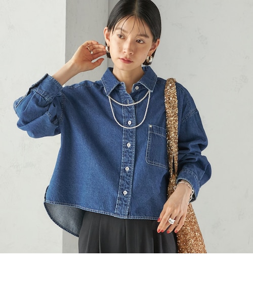 洗濯機可能〉ショート丈 デニム シャツ｜シップスの通販｜&mall