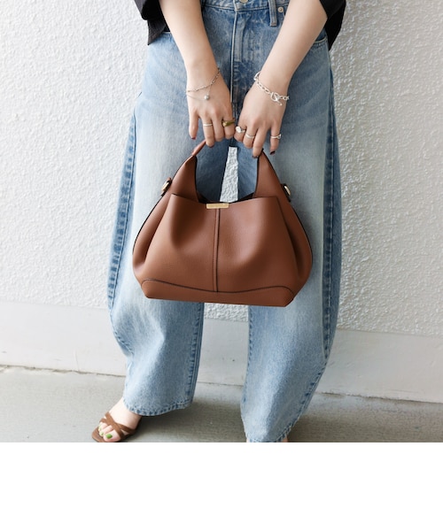 SHIPS any: ゴールド プレート ワンハンドル 2WAY バッグ｜シップスの
