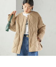〈手洗い可能〉キルティング サイドジップ ブルゾン