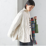 〈手洗い可能〉キルティング サイドジップ ブルゾン