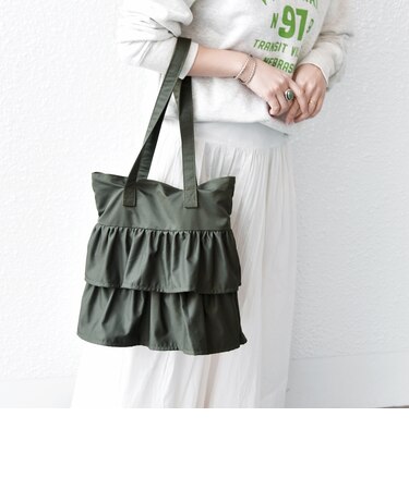 SHIPS any: フリル ギャザー トート バッグ 2