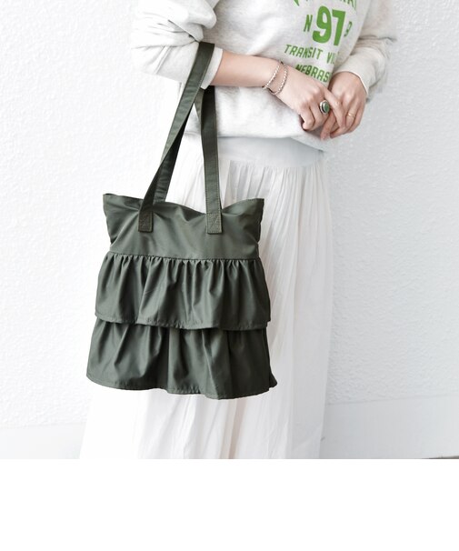 SHIPS any: フリル ギャザー トート バッグ 2