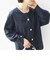【WEB限定】 〈洗濯機可能〉タイプライター ビジュー ボタン ロングスリーブ ブラウス