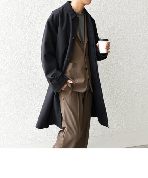 SHIPS any: 〈手洗い可能〉RENU(R) ウール ギャバジン バルカラー コート◇