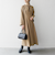 【WEB限定】SHIPS any: ダブルクロス ウエスト タック Aライン ワンピース ［NAVY BLUE］