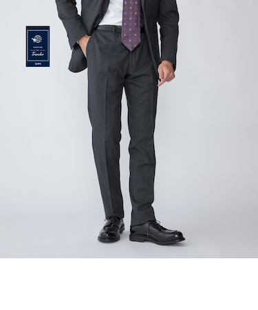 SHIPS:〈FUNCTION〉〈セットアップ対応/洗濯機可能〉ウォッシャブル バーズアイ セットアップ スラックス