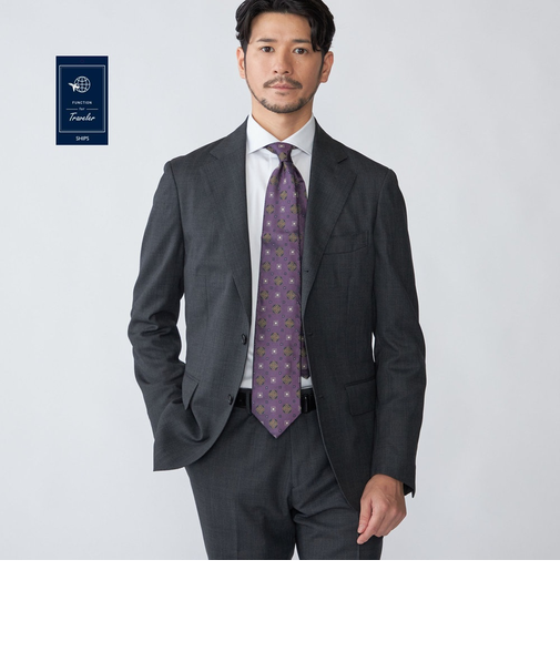 SHIPS:〈FUNCTION〉〈セットアップ対応/洗濯機可能〉ウォッシャブル バーズアイ セットアップ ジャケット