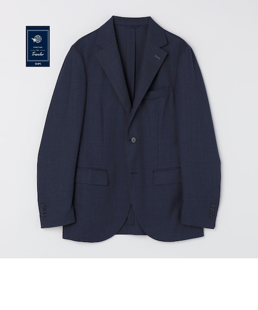 SHIPS:〈FUNCTION〉〈セットアップ対応/洗濯機可能〉ウォッシャブル バーズアイ セットアップ ジャケット