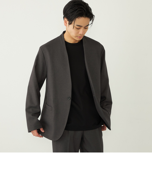 《一部追加予約》SHIPS Colors:〈手洗い可能〉ノーカラー ジャケット(セットアップ可能)◆