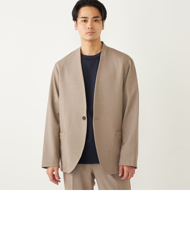 SHIPS Colors:〈手洗い可能〉TR ノーカラー ジャケット(セットアップ可能)◇