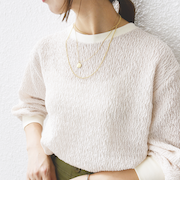 〈手洗い可能〉ランダムブルーゼ ロングスリーブ プルオーバー