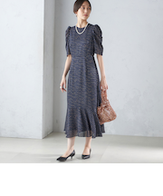 troisiemeCHACO:カット ジャカード ワンピース（セレモニー対応可）