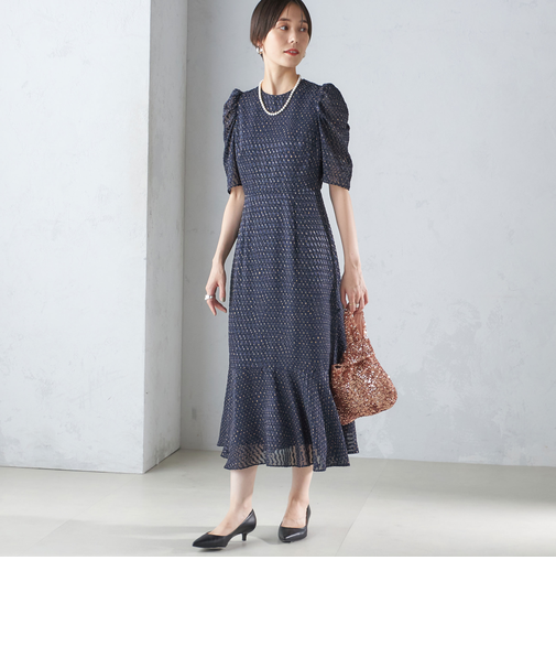 troisiemeCHACO:カット ジャカード ワンピース（セレモニー対応可）