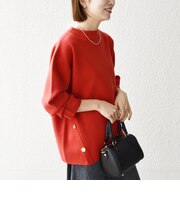 《一部追加予約》【WEB限定】〈手洗い可能〉ミラノリブ スタンドカラー ニット プルオーバー