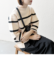 《一部追加予約》SHIPS any:〈手洗い可能〉ミラノリブ スタンドカラー ニット プルオーバー