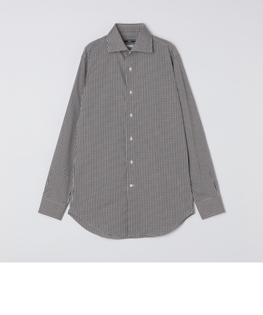 SHIPS: イージーアイロン ギンガムチェック ワイドカラー シャツ