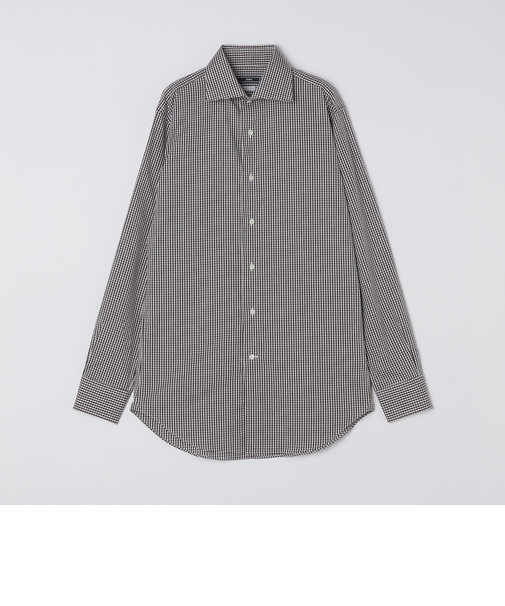 SHIPS: イージーアイロン ギンガムチェック ワイドカラー シャツ