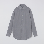 SHIPS: イージーアイロン ギンガムチェック ワイドカラー シャツ