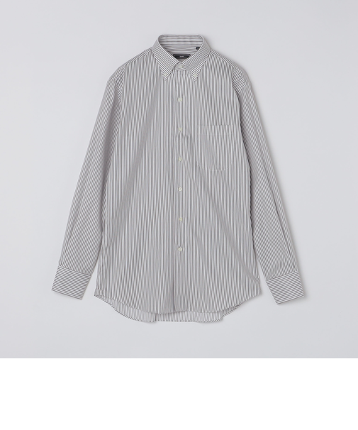 SHIPS: イージーアイロン ロンドンストライプ イタリアンカラー ボタンダウン シャツ