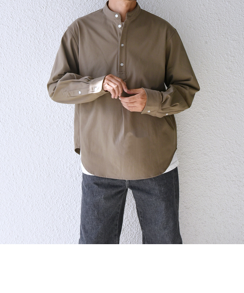 SHIPS any: SORONA(R) ストレッチ ジャージー バンドスキッパー プルオーバー シャツ◇