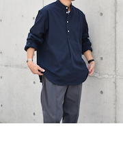 SHIPS any: SORONA(R) ストレッチ ジャージー バンドスキッパー プルオーバー シャツ◆