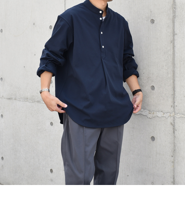 SHIPS any: SORONA(R) ストレッチ ジャージー バンドスキッパー プルオーバー シャツ◆
