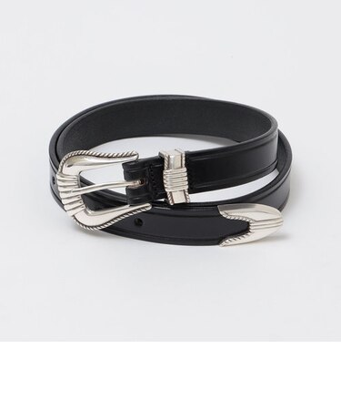 TORY LEATHER: 3PIECE SILVER BUCKLE