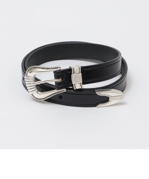 TORY LEATHER: 3PIECE SILVER BUCKLE