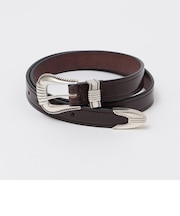 TORY LEATHER: 3PIECE SILVER BUCKLE