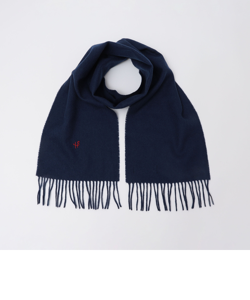 【WEB限定/SHIPS別注】John Scott: ワンポイント ロゴ ラムウール マフラー