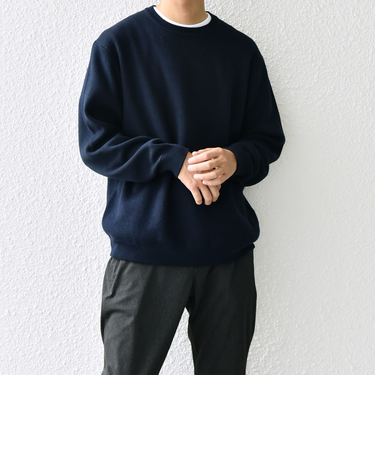 SHIPS any: 〈手洗い可能〉コットン カシミヤ スウェットライク ニット 24FW◇