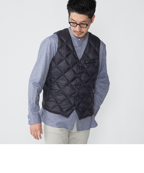 【WEB限定/SHIPS別注】TAION:〈手洗い可能〉パッカブル インナーダウン ジレ (ベスト)