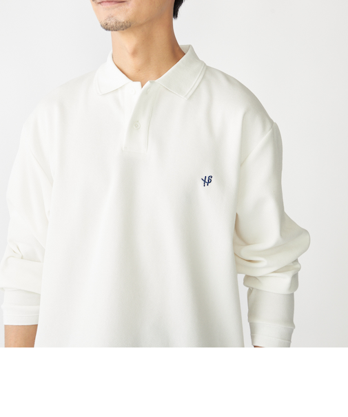 【WEB限定】SHIPS:〈抗菌・防臭〉ワンポイント ロゴ バーズアイ ロングスリーブ ポロシャツ