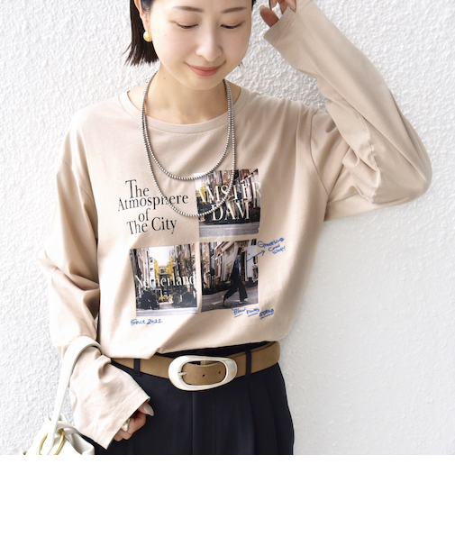 【WEB限定】バリエーション ロゴ プリント ロングスリーブ TEE