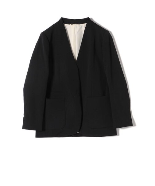 SHIPS Primary Navy Label: セミ フォーマル 梳毛 カラーレス ジャケット（セットアップ対応）
