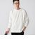 【WEB限定】SHIPS:〈抗菌・防臭〉ワンポイント ロゴ バーズアイ クルーネック 長袖 Tシャツ