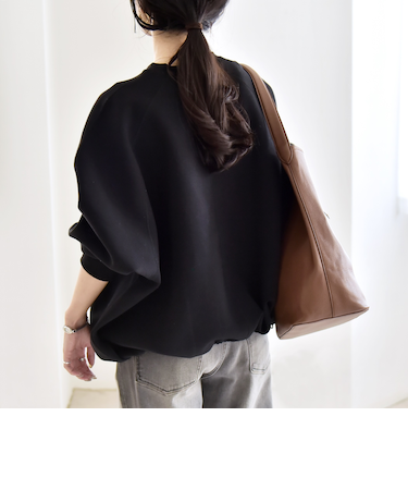 《一部追加予約》quaranciel:〈洗濯機可能〉ポンチ ドロスト ルーズ プルオーバー