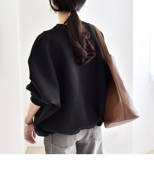 《一部追加予約》quaranciel:〈洗濯機可能〉ポンチ ドロスト ルーズ プルオーバー