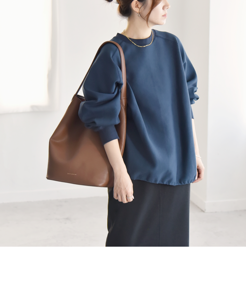 《一部追加予約》quaranciel:〈洗濯機可能〉ポンチ ドロスト ルーズ プルオーバー